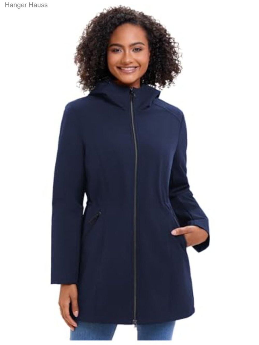 Women's Waterproof Hooded Rain Jacket Lightweight Breathable Windbreaker